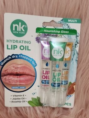 Brand New NICKA K JEWEL HYDRATING LIP OIL-3CT